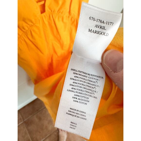 Rails Avril Sleeveless Tiered Midi Dress SMALL Marigold Women’s. Retail $228 - Picture 9 of 9